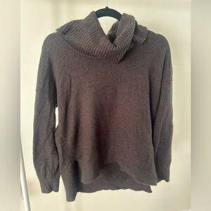 Cable & Gauge Chocolate Cowl Neck Sweater